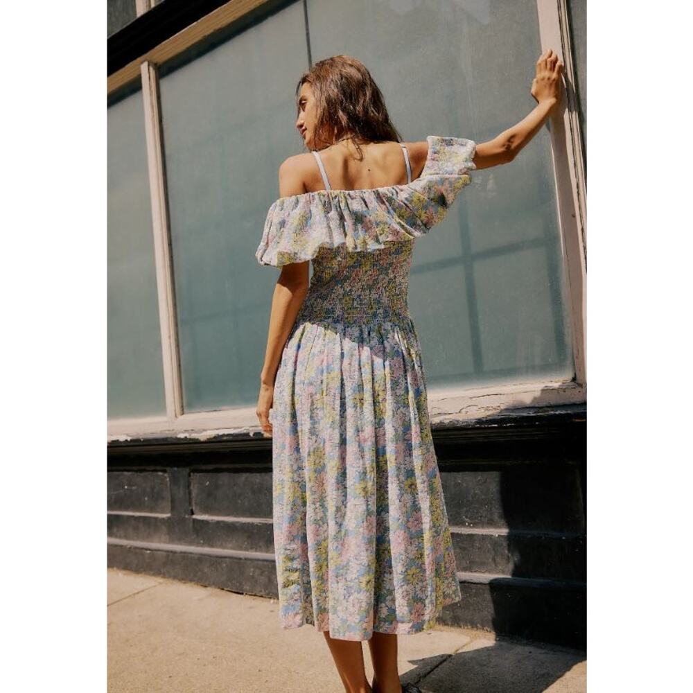 Free People Women's Lewis Maxi Dress Pastel Combo Multicolor Size L NWT - Picture 2 of 10